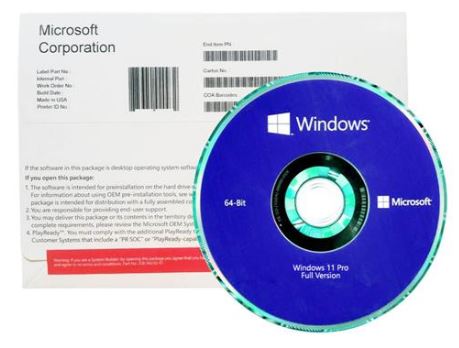 DVD e/o STICKER COA WINDOWS 11 PRO